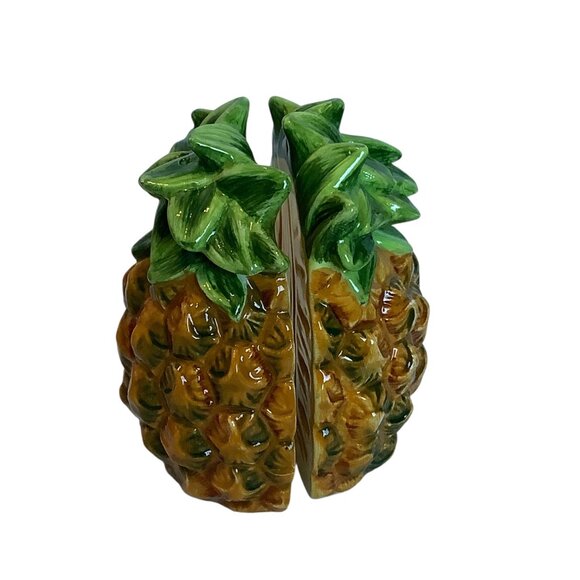 Pineapple Ceramic Salt & Pepper Shakers By Great American Opportunities 4.25" - Picture 4 of 10